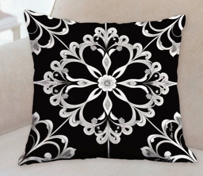 Baroque Silver Throw Pillow Ana Couper (No 17).