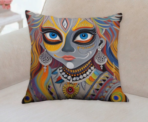 World DNA Girl Throw Pillow Ana Couper (No 1).