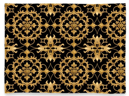 BLANKET Baroque Gold Black Ana Couper (No 26).