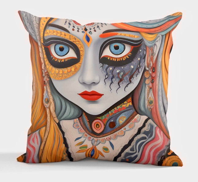 World DNA Girl Throw Pillow Ana Couper (No 3). NZ Made
