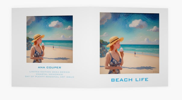 BEACH LIFE ART CARD SERIES (NO 105) X 10 CARDS