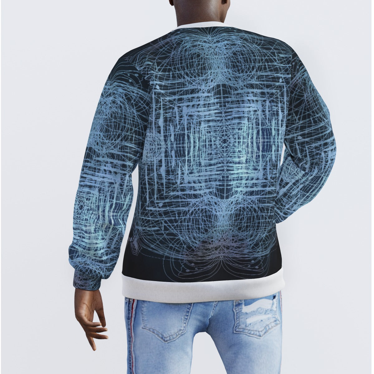 All-Over Print Men's Sweater AC Quantum Portal