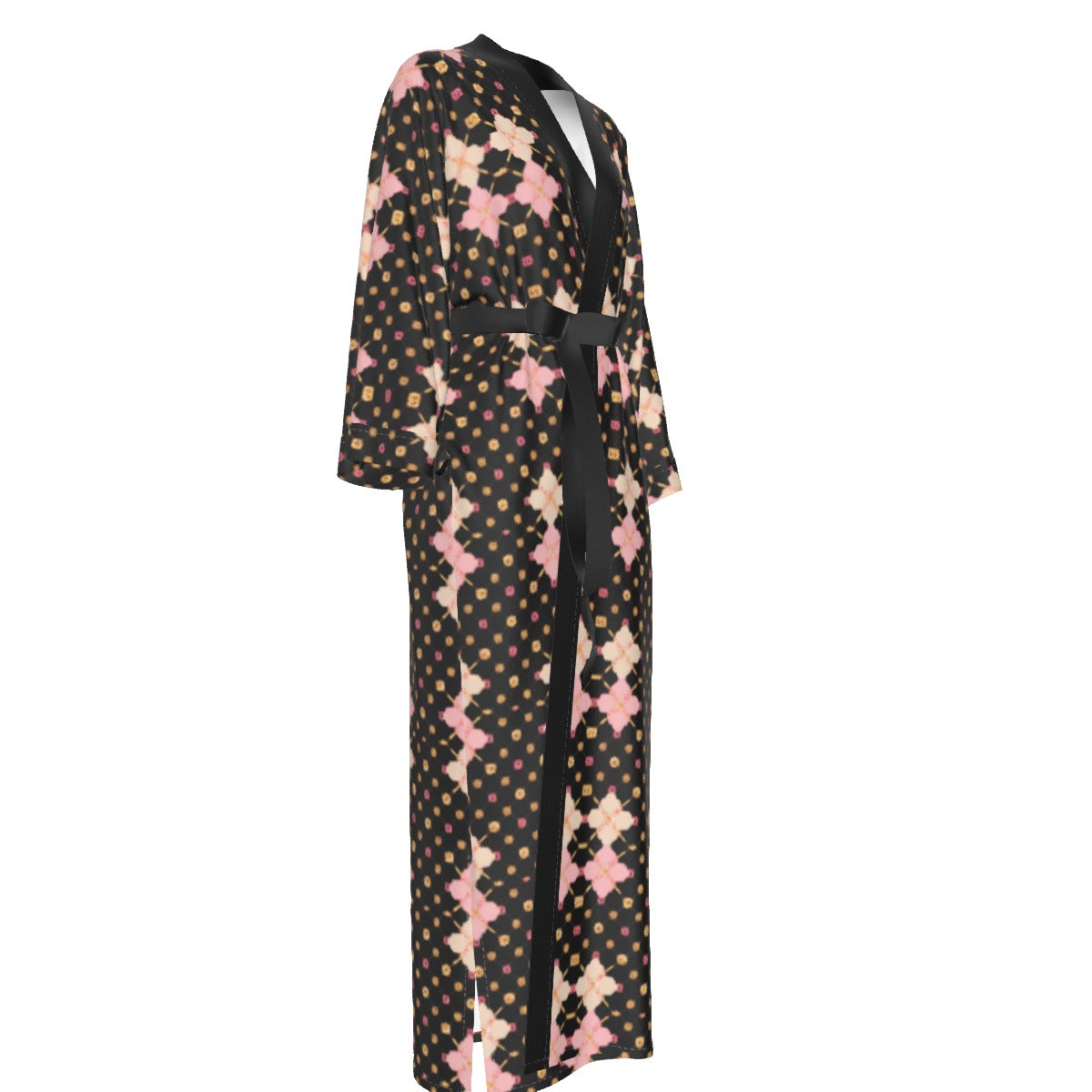 AC KAMI Women's Satin Kimono Long Robe