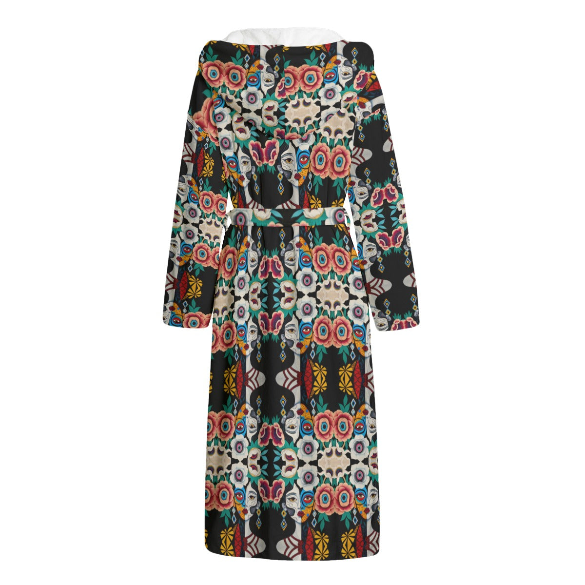 DNA GIRL All-Over Print Unisex Flannel Hooded bathrobe (DIRECT)