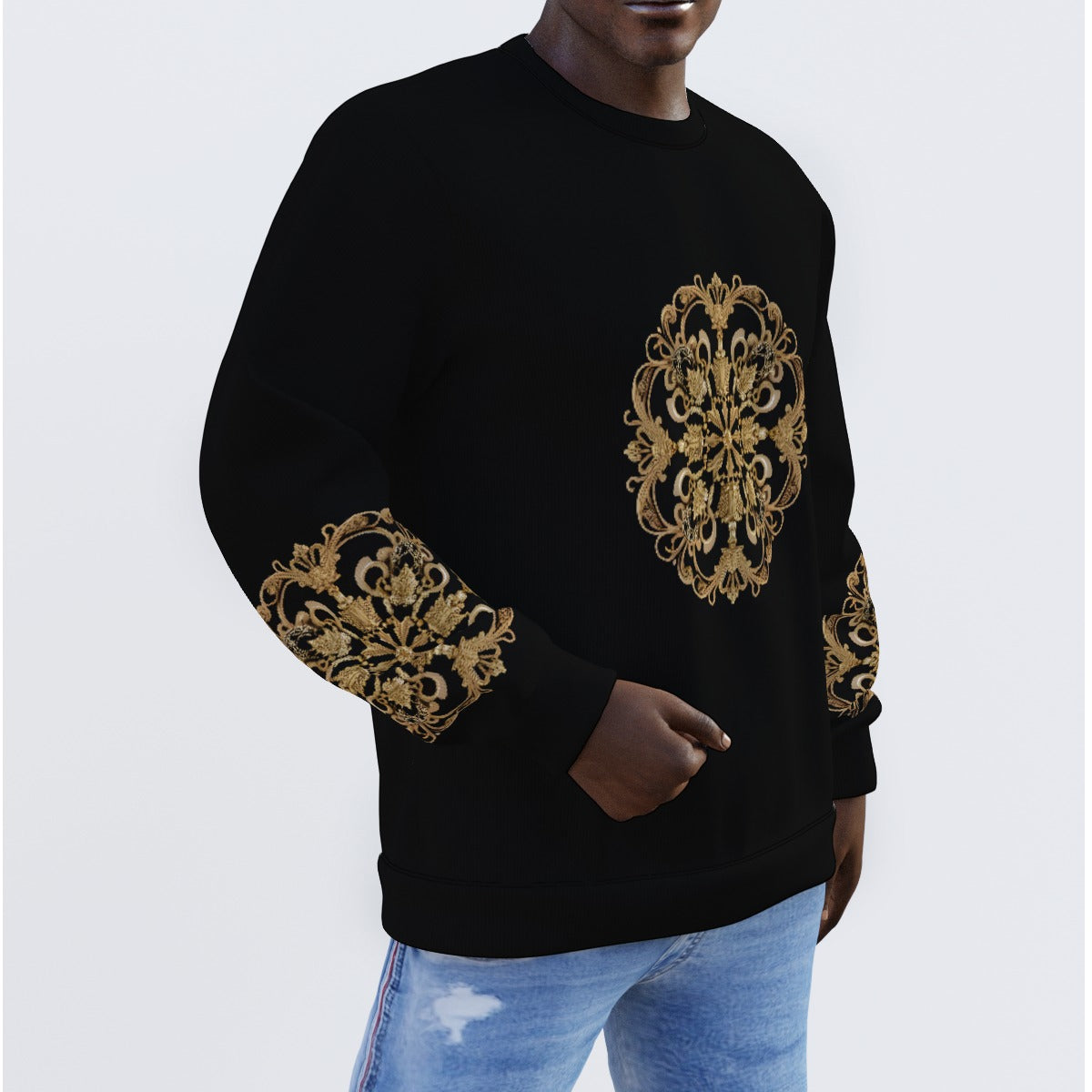 AC BAROQUE 'OUPE" All-Over Print Men's Sweater