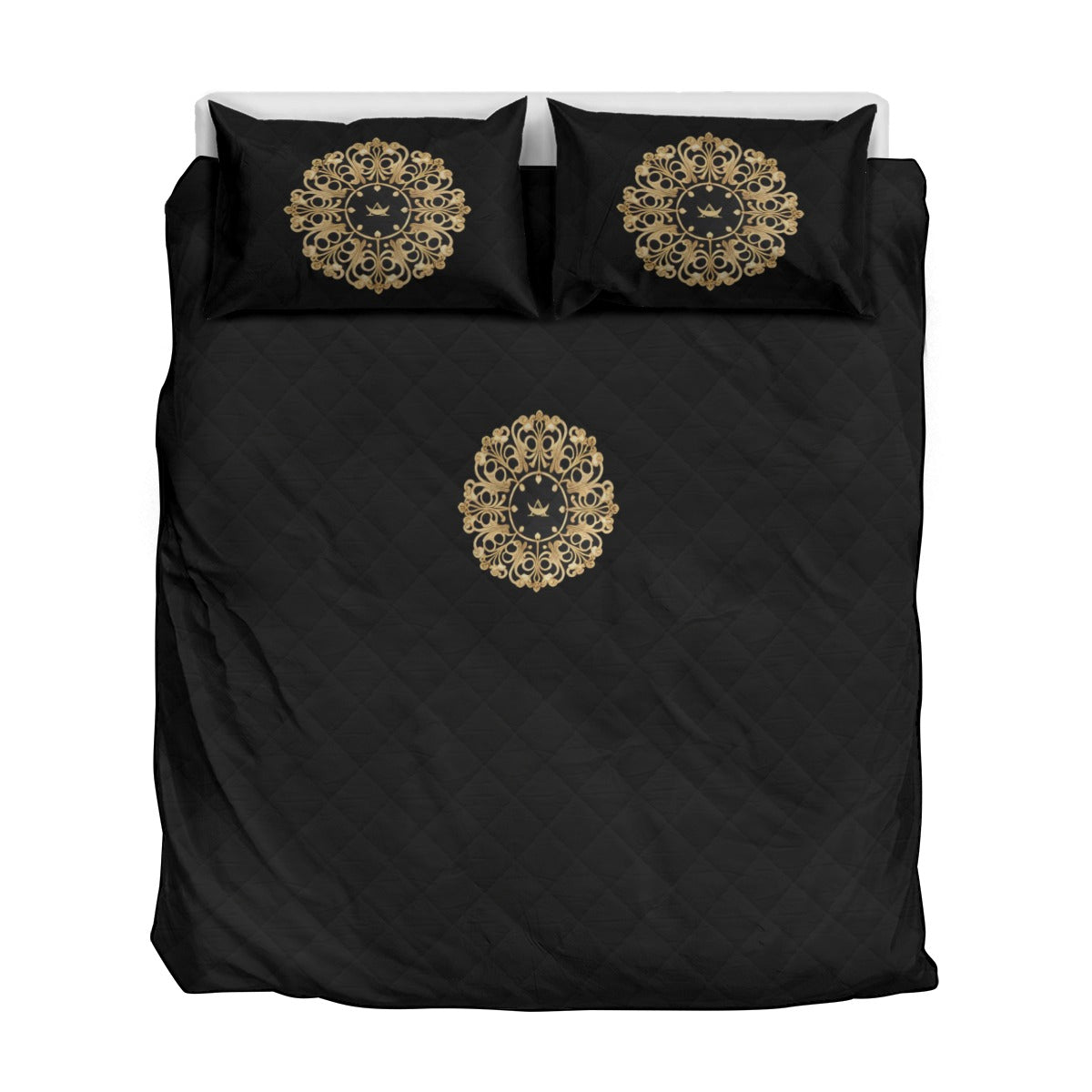 Quilt & Pillow Cases With Edge-wrapping Strips
