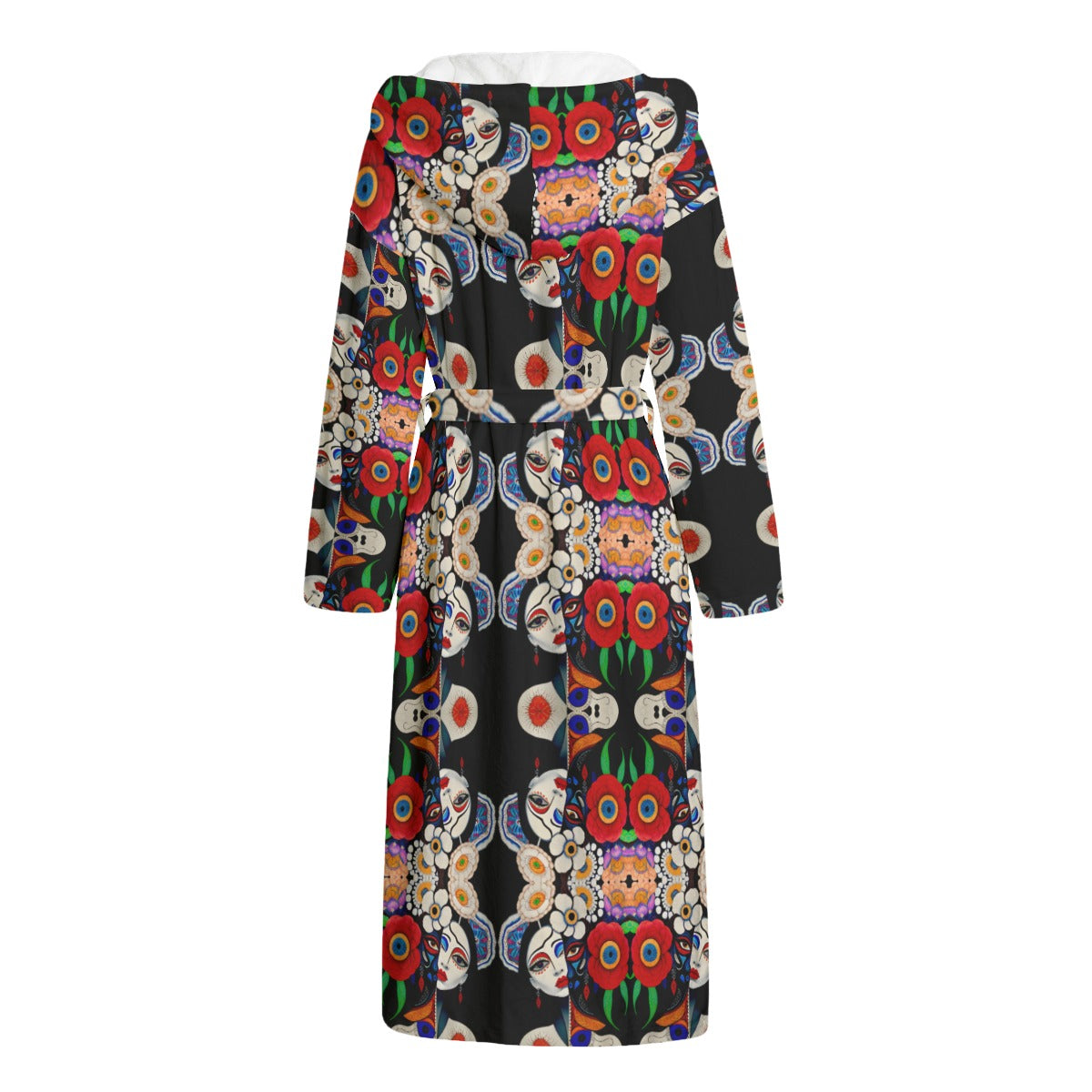 DNA GIRL All-Over Print Unisex Flannel Hooded bathrobe (DIRECT)
