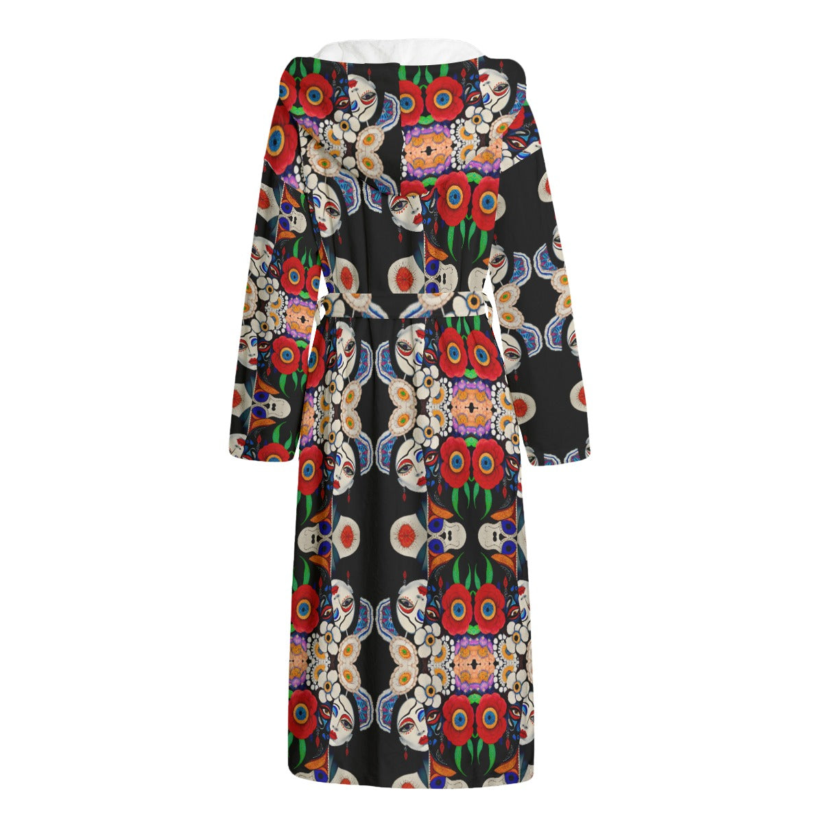 DNA GIRL All-Over Print Unisex Flannel Hooded bathrobe (DIRECT)