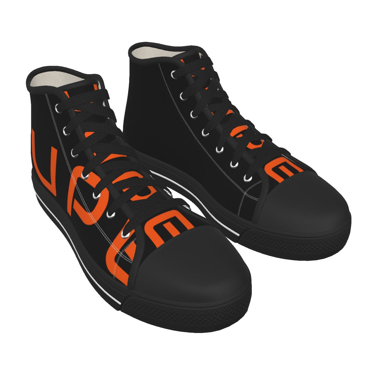 OUPE Men's Black Sole Canvas Shoes ORANGE