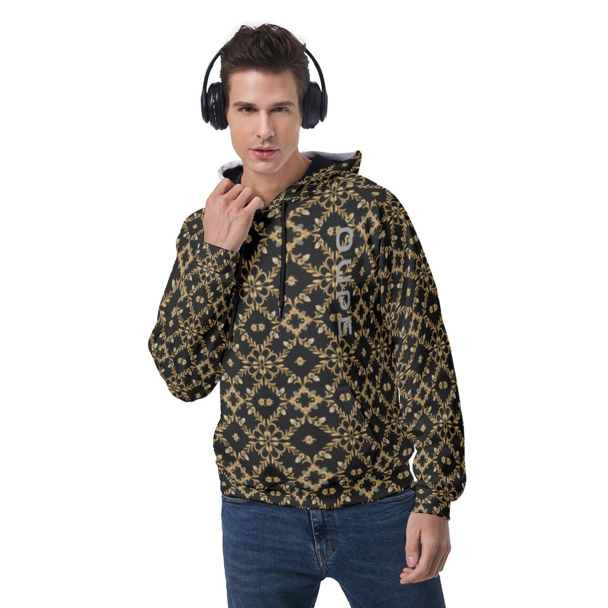 OUPE BAROQUE Men's RAGLAN PULLOVER HOODIE