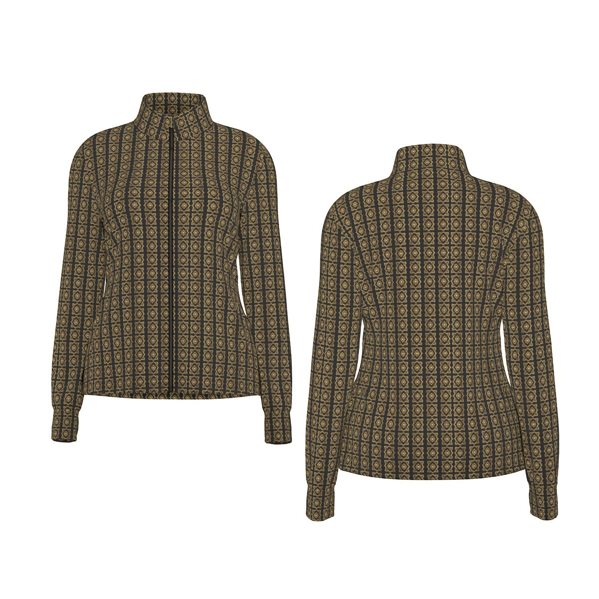 AC BAROQUE All-Over Print Women's Long Sleeve Thumbhole Jacket