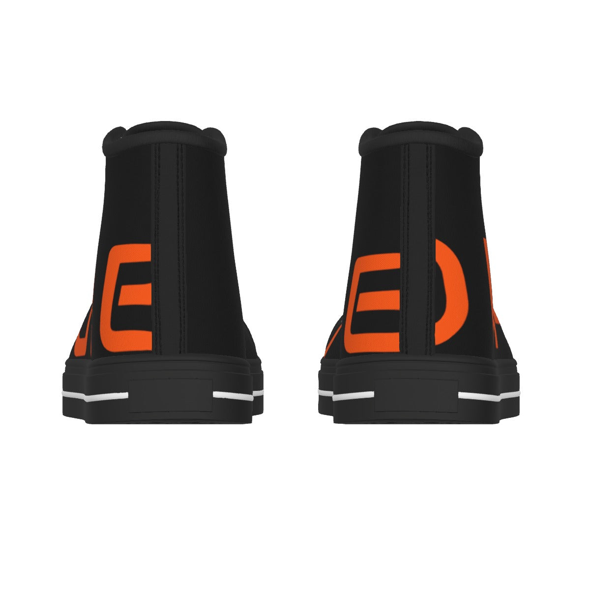 OUPE Men's Black Sole Canvas Shoes ORANGE