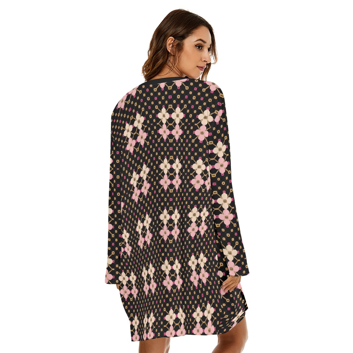 AC KAMI Women's Loose Crew Neck Dress