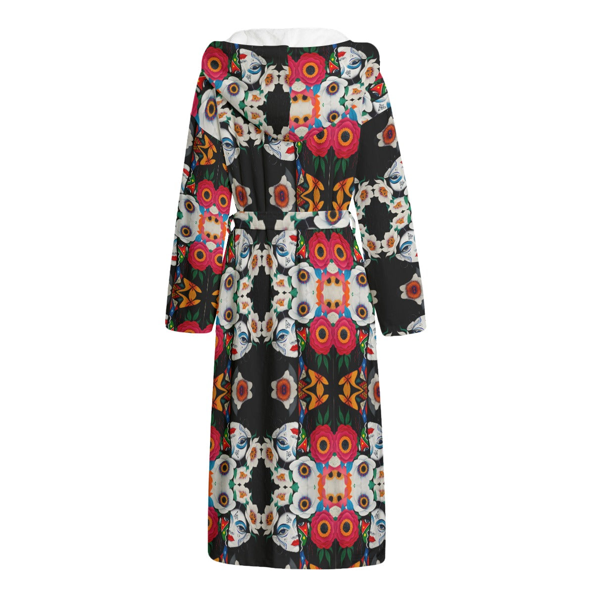 DNA GIRL All-Over Print Unisex Flannel Hooded bathrobe (DIRECT)