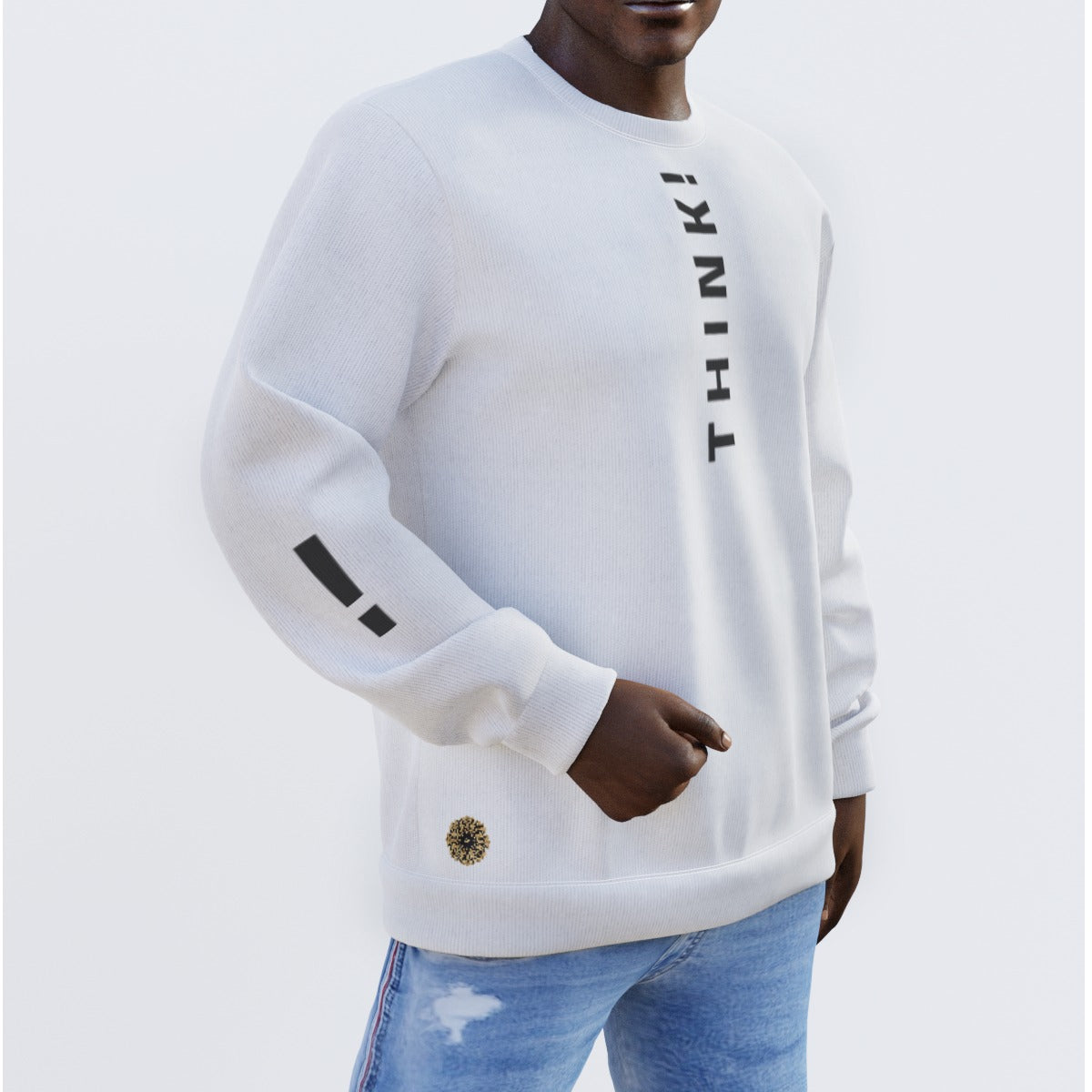 All-Over Print Men's Sweater AC THINK