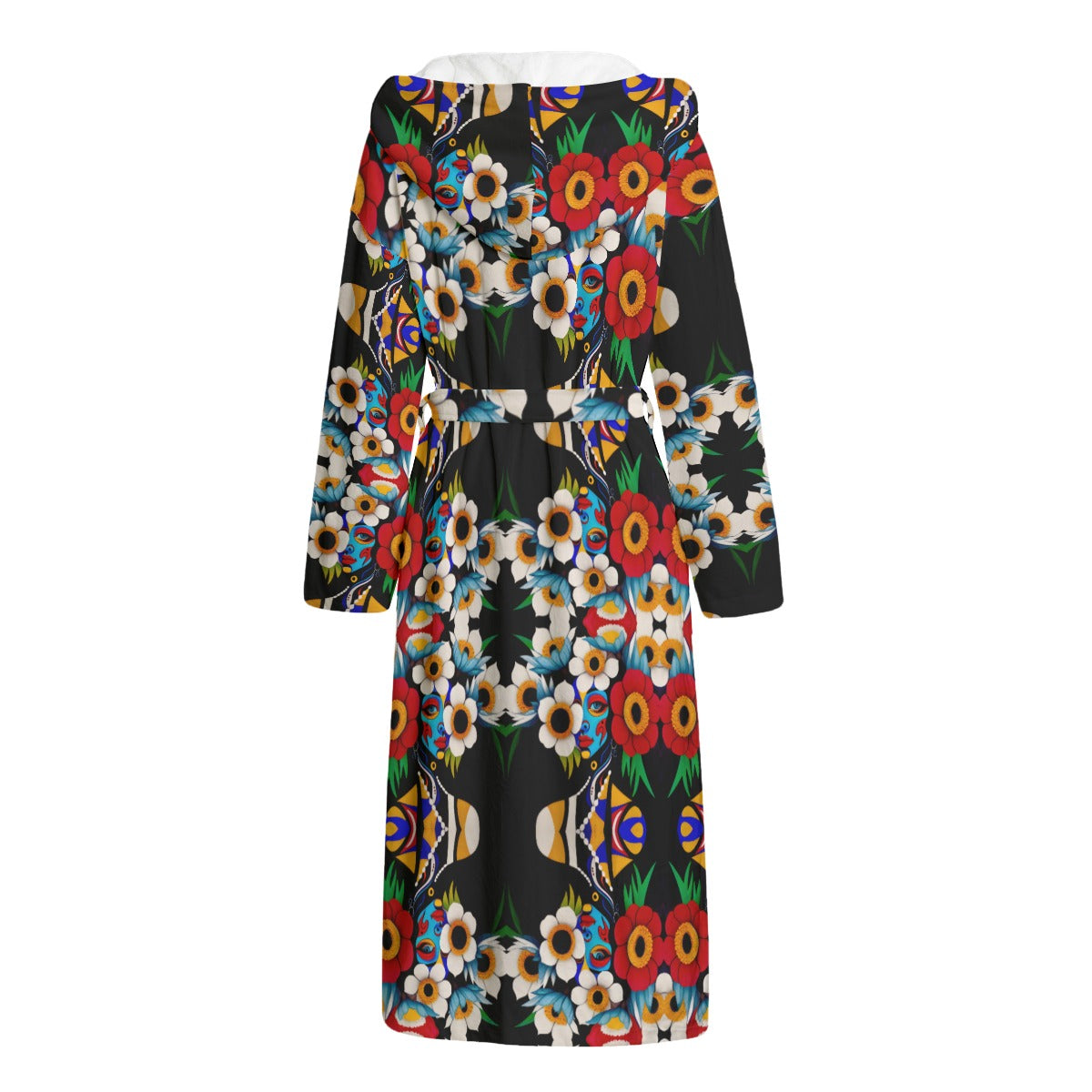 DNA GIRL All-Over Print Unisex Flannel Hooded bathrobe (DIRECT)