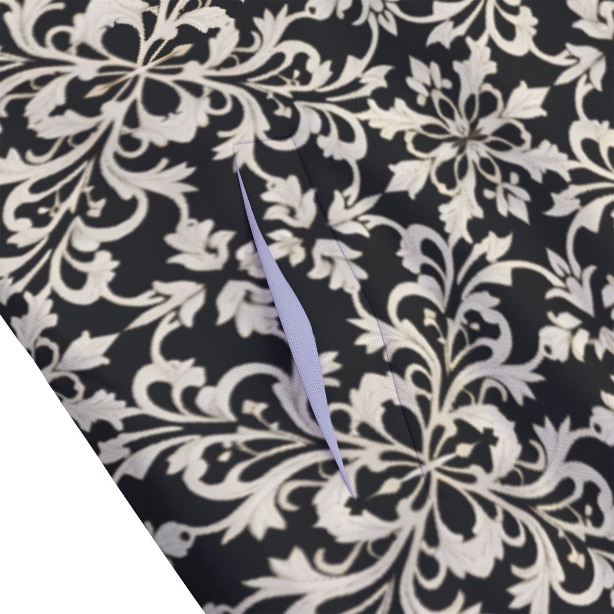 AC BAROQUE All-Over Print Unisex Stand Collar Black Lining Jacket