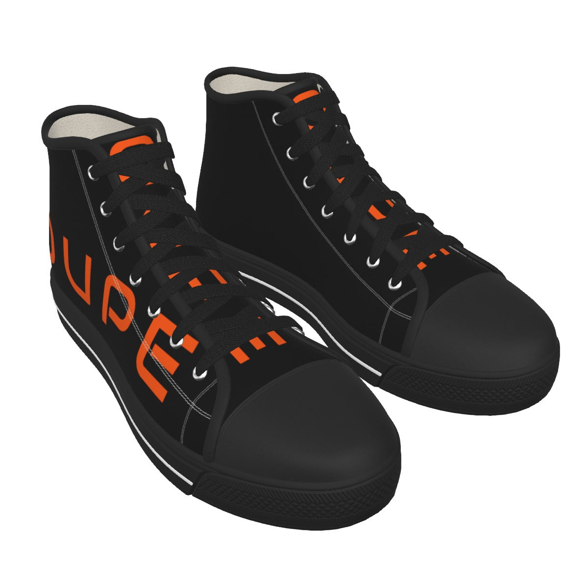 OUPE MENS CANVAS SHOES ORANGE BLACK