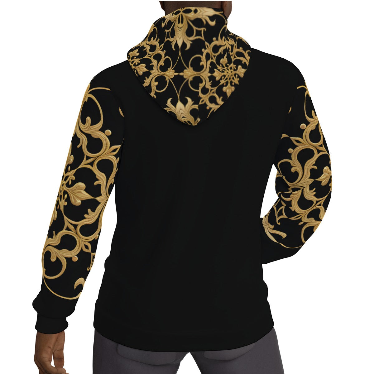 AC BAROQUE All-Over Print Men's Thicken Pullover Hoodie