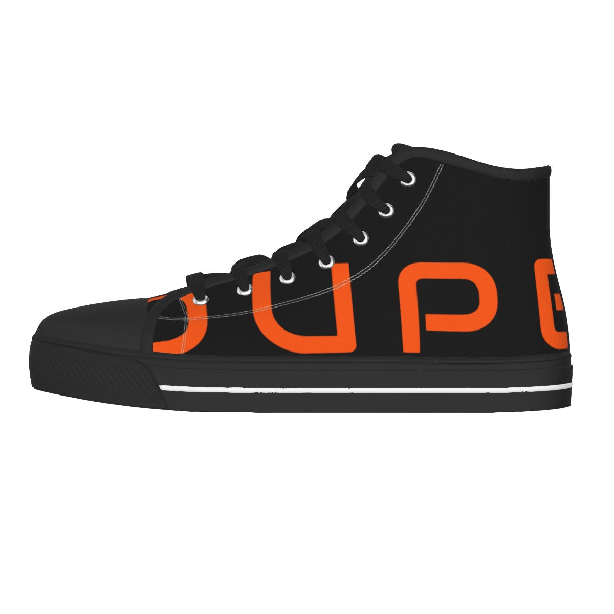 OUPE Men's Black Sole Canvas Shoes ORANGE