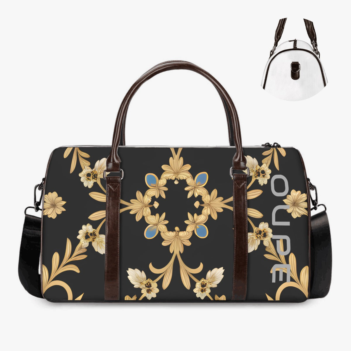 AC BAROQUE "OUPE" Designer Overnight Duffle Bag (Baby blue)