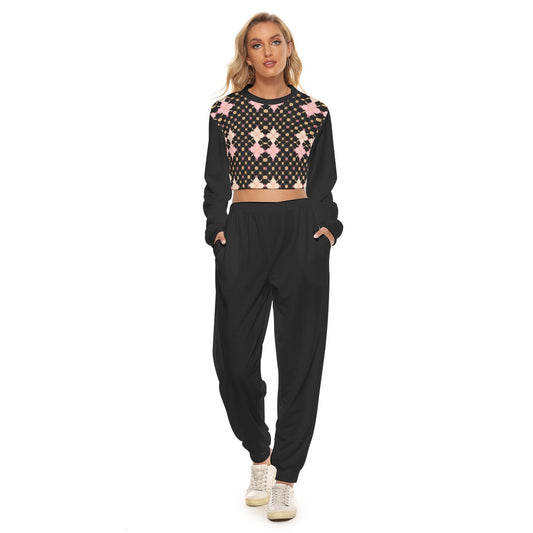 AC KAMI Women's Crop Sweatshirt Suit