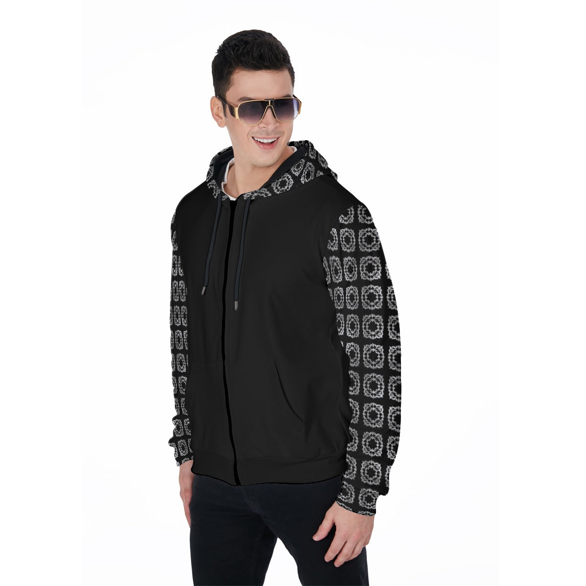 AC BAROQUE All-Over Print Men's Heavy Fleece Zip Up Hoodie