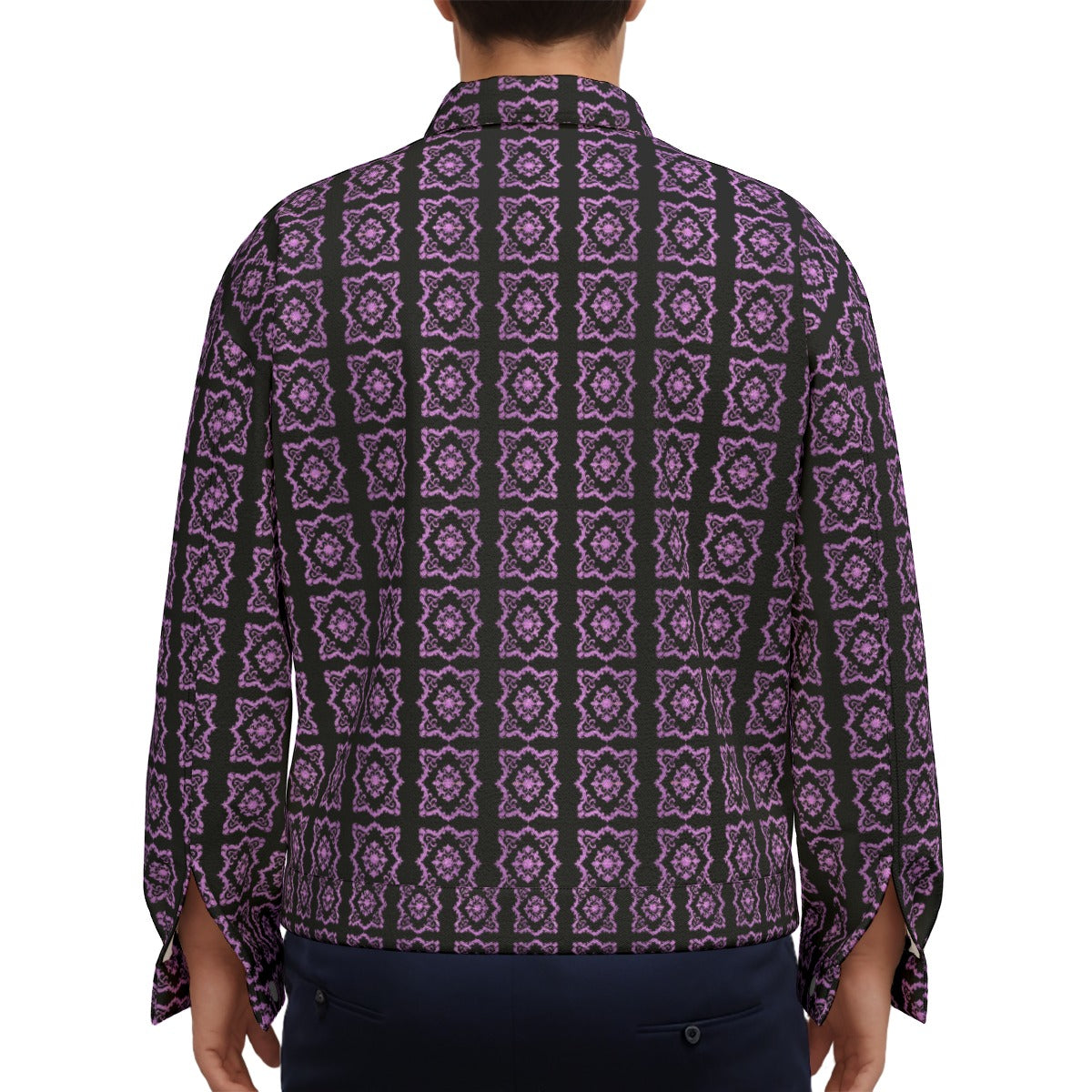 AC BAROQUE All-Over Print Unisex Lapel Jacket | 245GSM Cotton