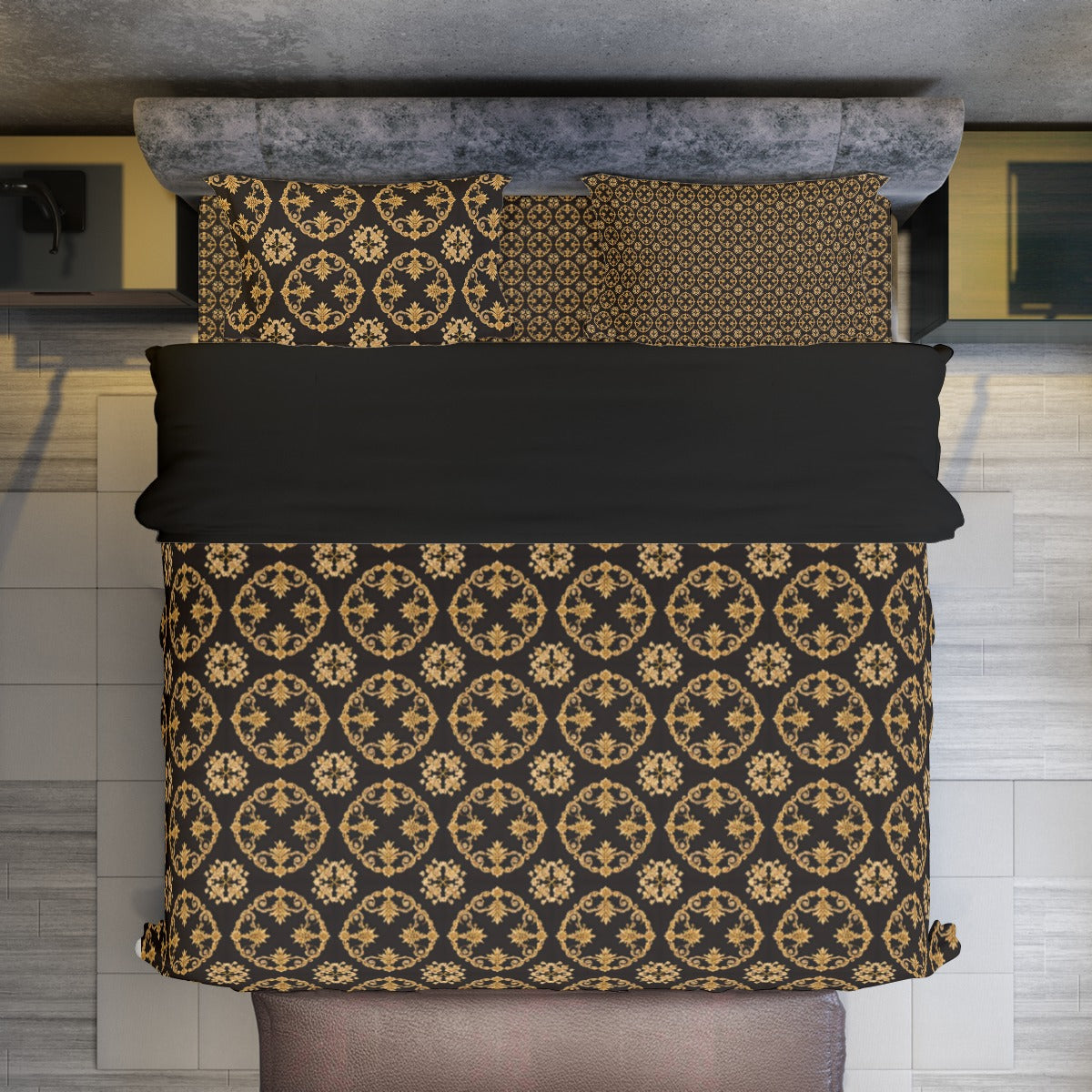 AC BAROQUE "Bellamy" Four-piece Duvet Cover Set | Widened