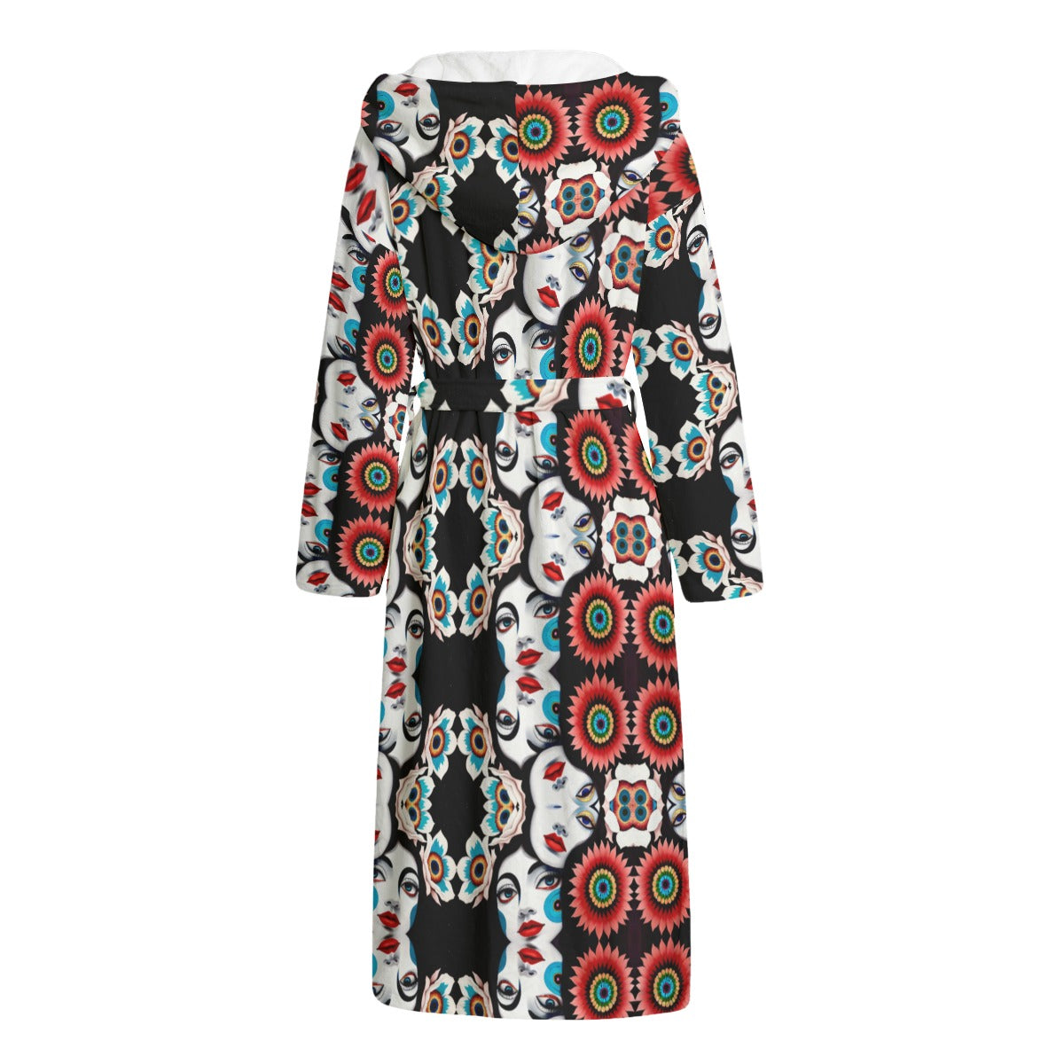 DNA GIRL All-Over Print Unisex Flannel Hooded bathrobe (DIRECT)