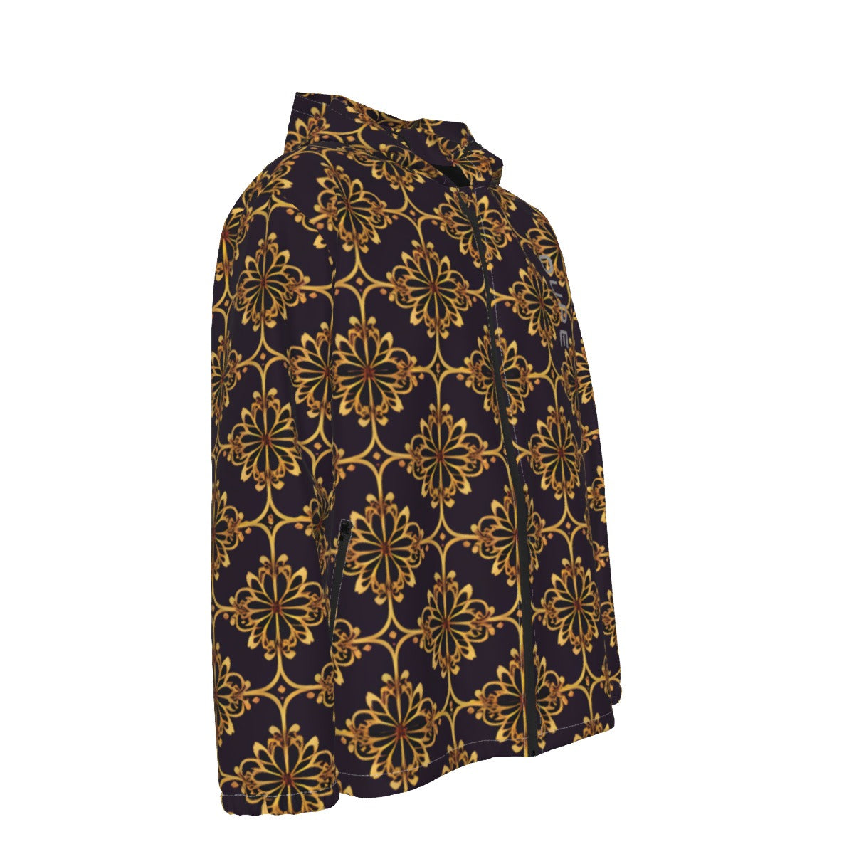 OUPE BAROQUE Men's Hooded Zipper Windproof Jacket