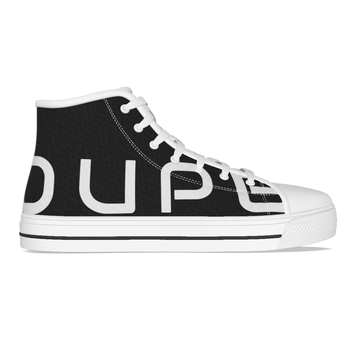 OUPE B/W Men's Canvas Shoes Large writing