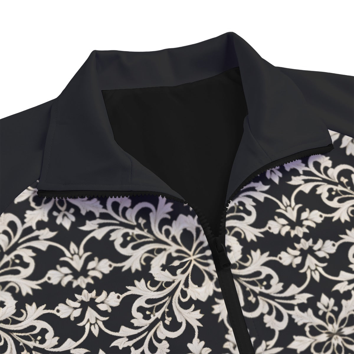 AC BAROQUE All-Over Print Unisex Stand Collar Black Lining Jacket