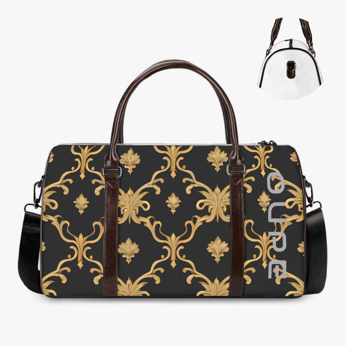 AC BAROQUE "OUPE" Designer Overnight Duffle Bag (Black)