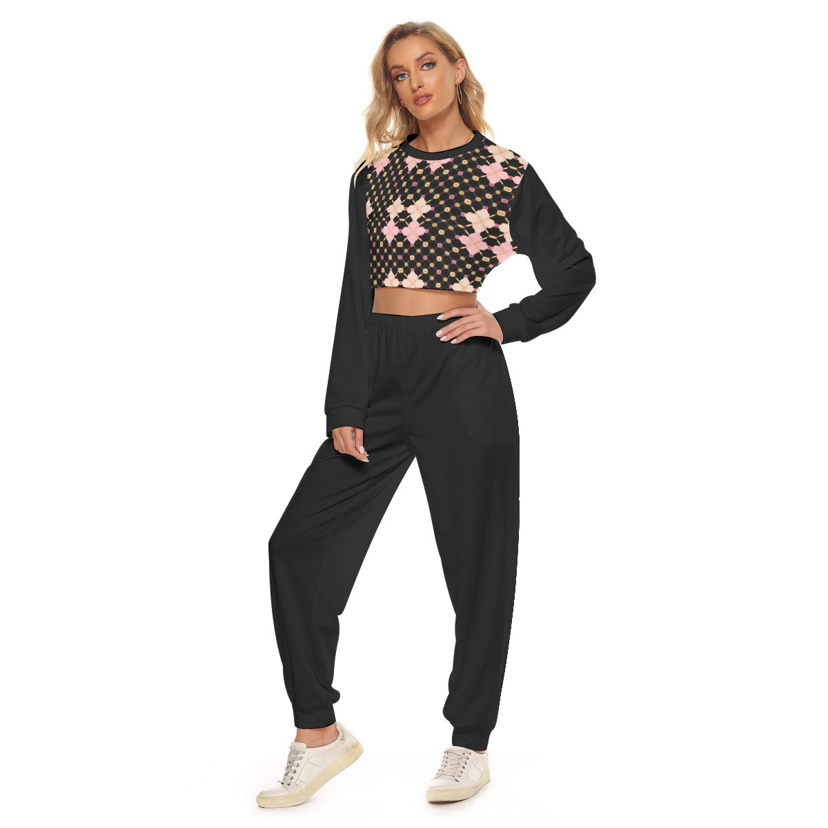 AC KAMI Women's Crop Sweatshirt Suit