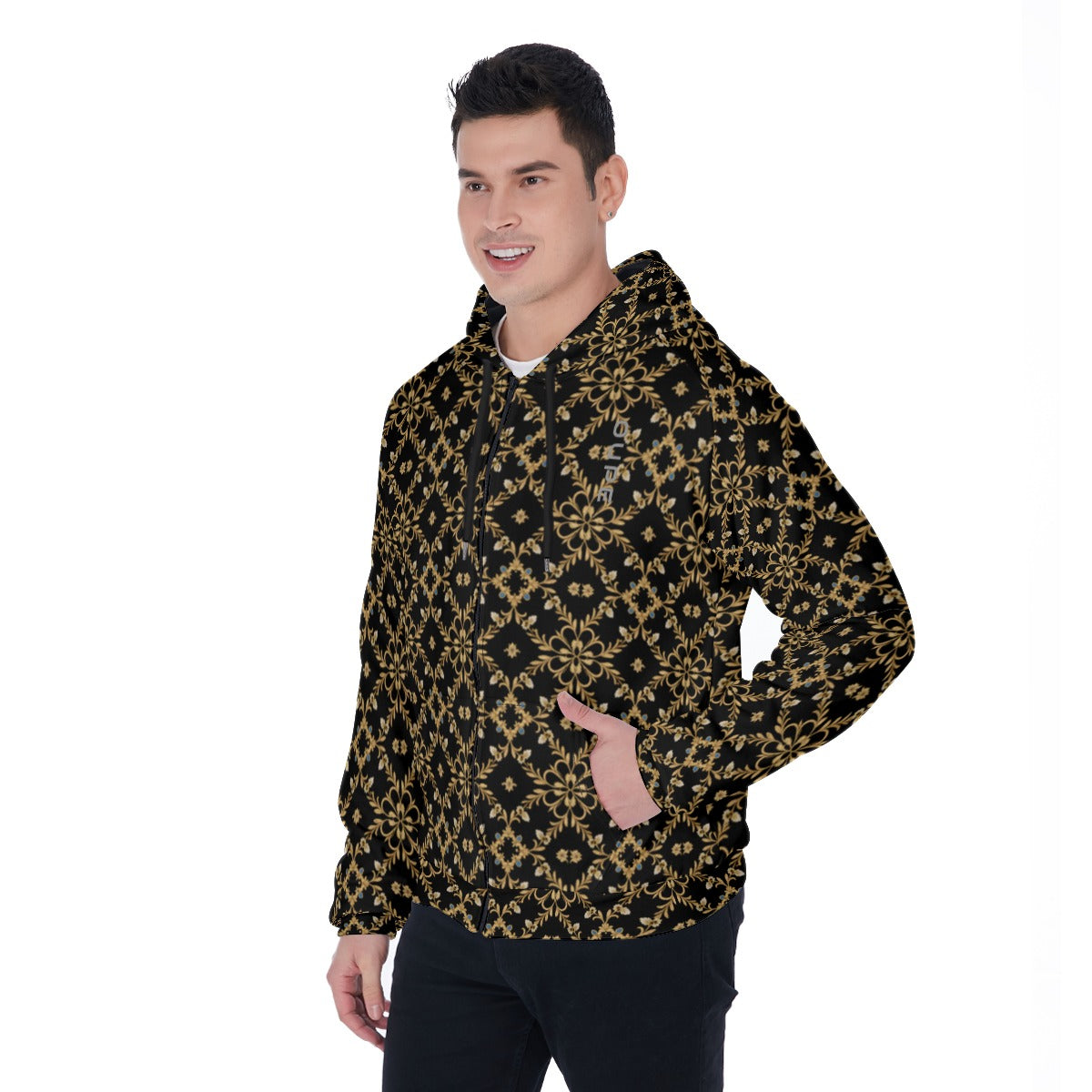 OUPE BAROQUE Men's RAGLAN ZIP HOODIE