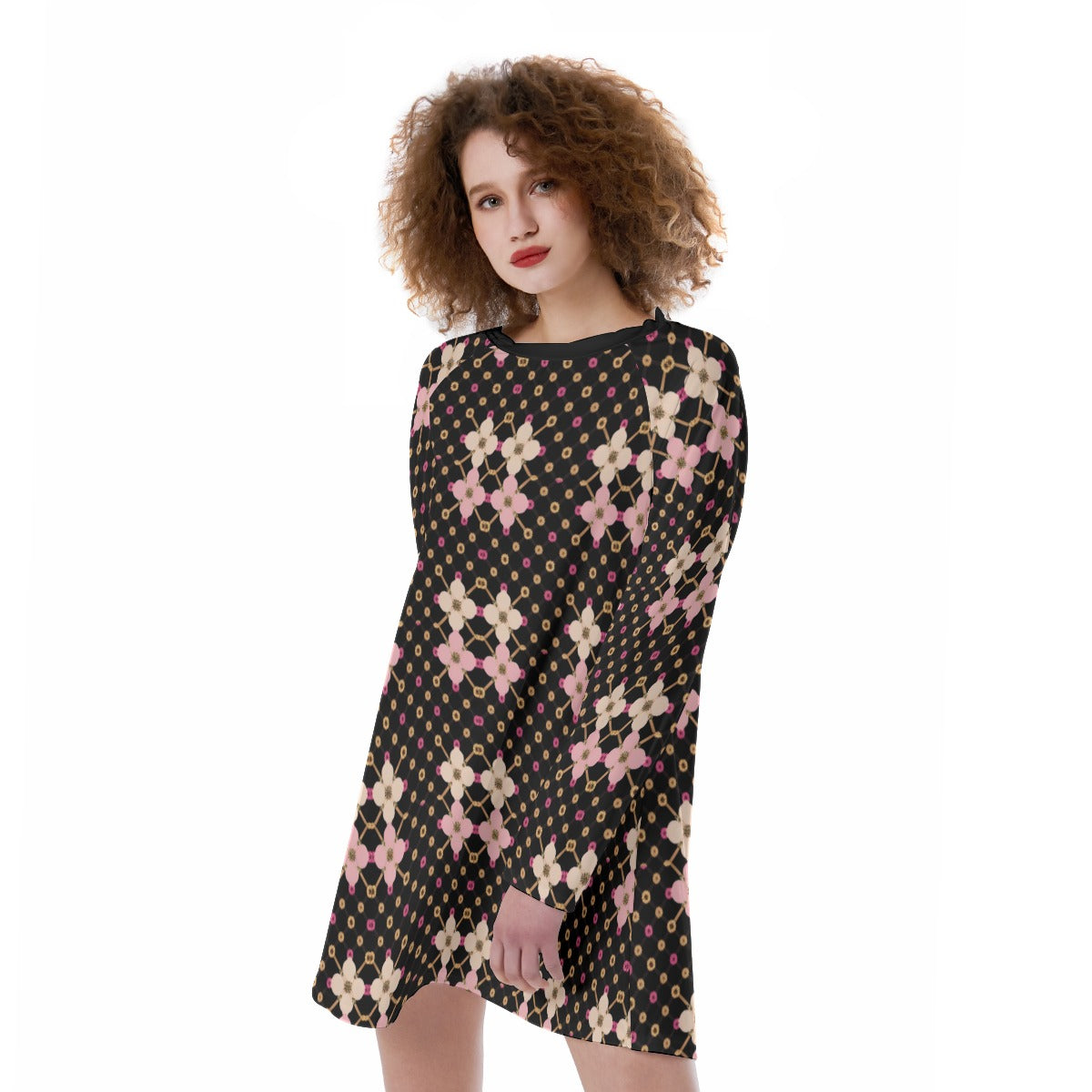 AC KAMI Women's Raglan Sleeve Dress