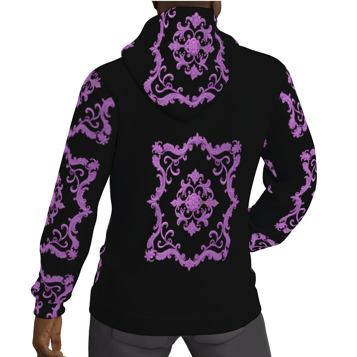 AC BAROQUE All-Over Print Men's Thicken Pullover Hoodie
