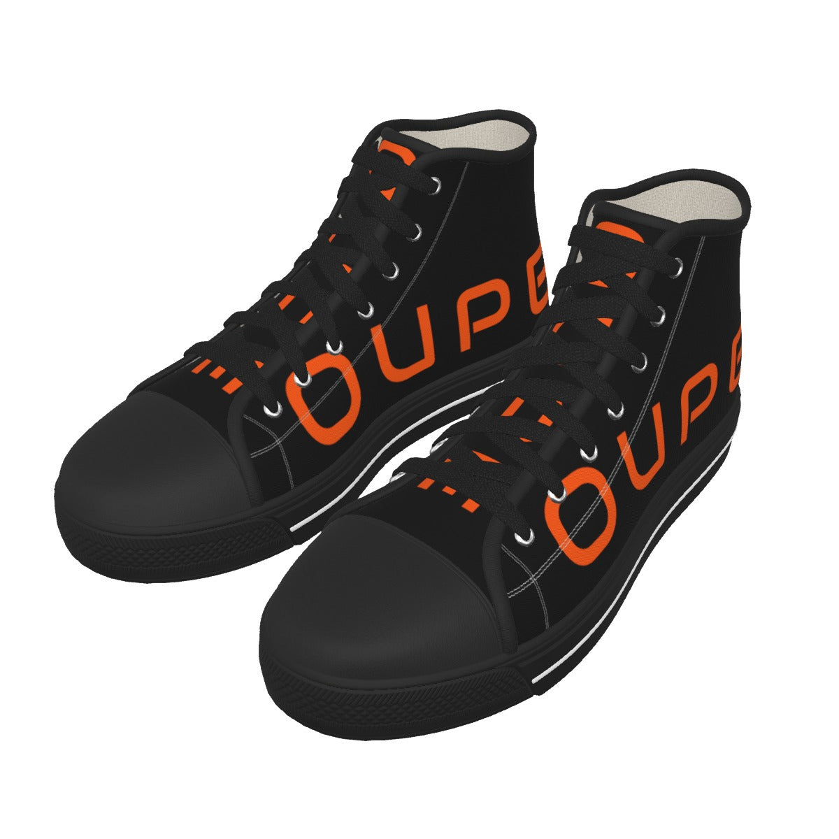 OUPE MENS CANVAS SHOES ORANGE BLACK