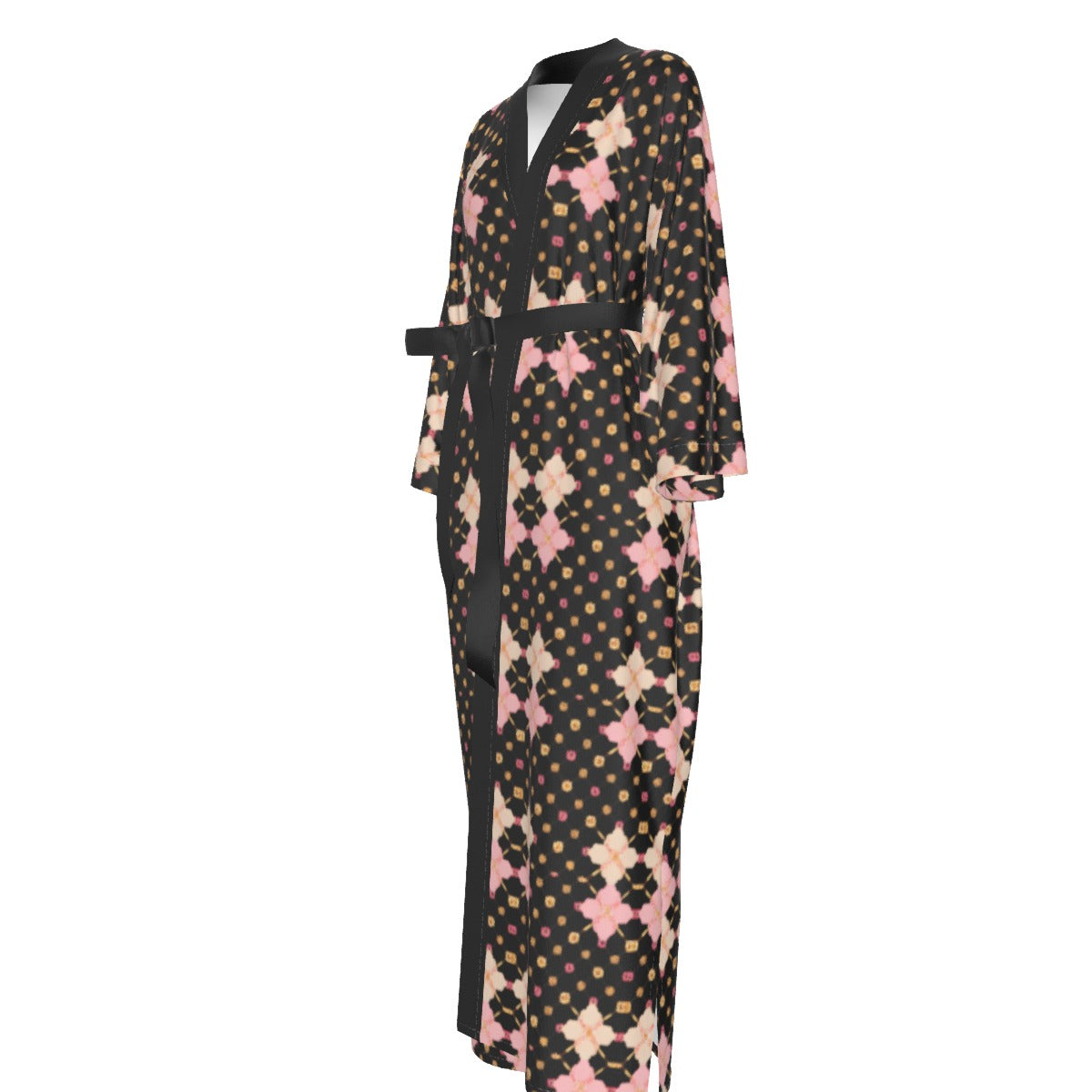 AC KAMI Women's Satin Kimono Long Robe