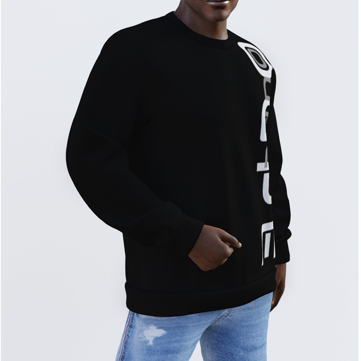 OUPE OUPE Print Men's Sweater BLACK