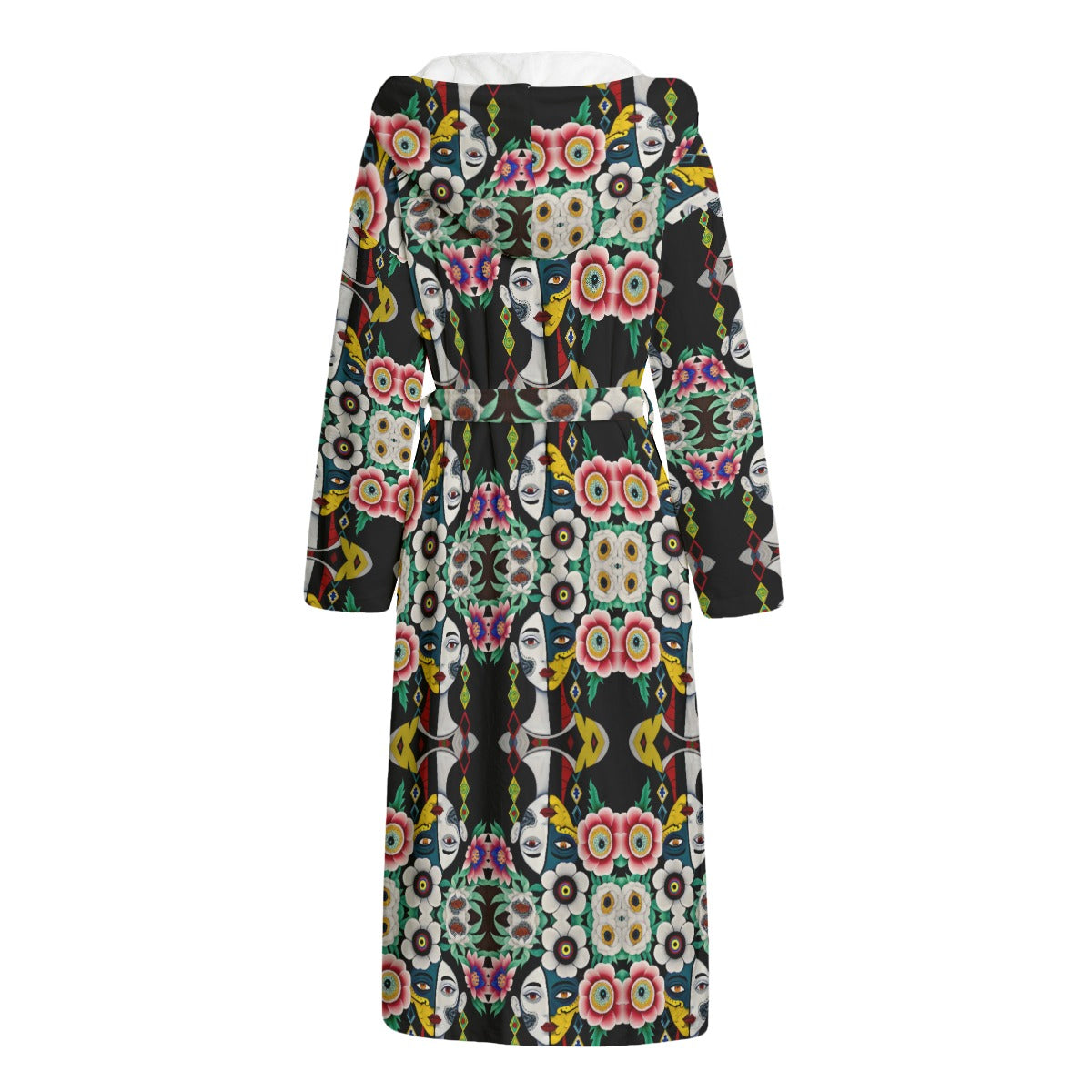 DNA GIRL All-Over Print Unisex Flannel Hooded bathrobe (DIRECT)