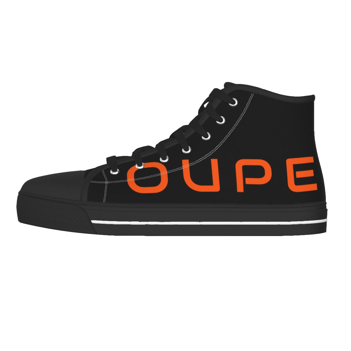 OUPE MENS CANVAS SHOES ORANGE BLACK