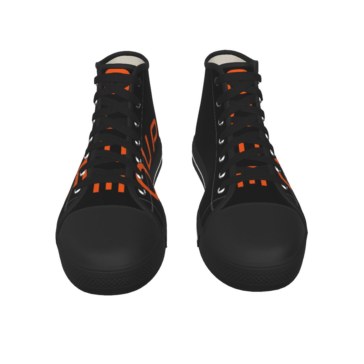 OUPE MENS CANVAS SHOES ORANGE BLACK