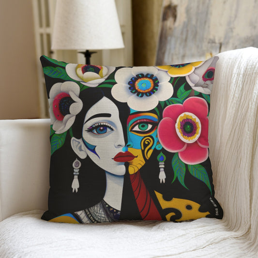 DNA GIRL All-Over Print couch pillow with pillow Inserts (DIRECT)