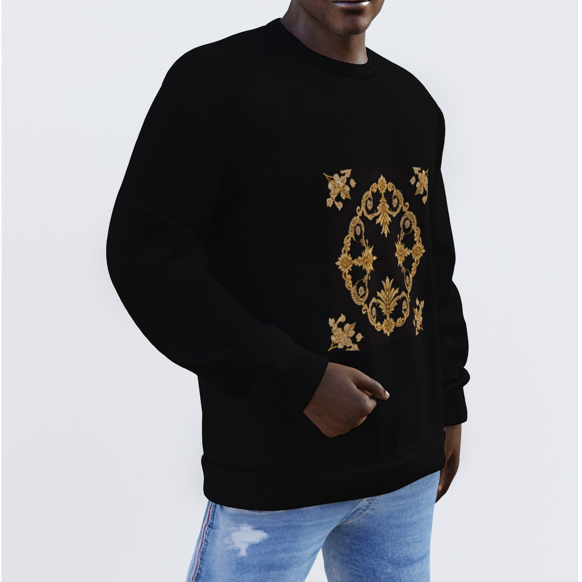 AC BAROQUE "OUPE" All-Over Print Men's Sweater