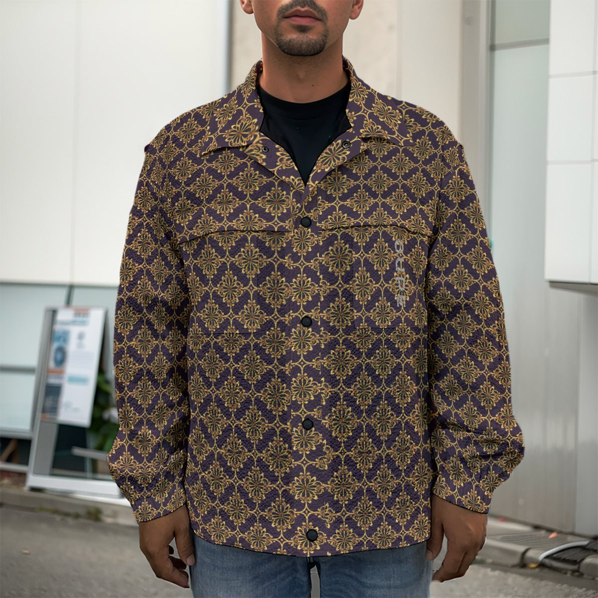 OUPE BAROQUE Men's Casual Lapel Jacket