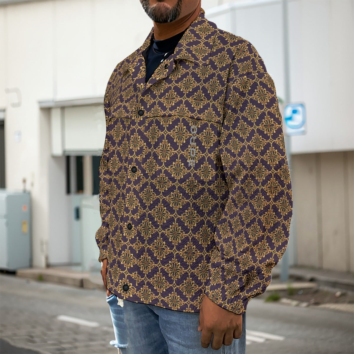 OUPE BAROQUE Men's Casual Lapel Jacket