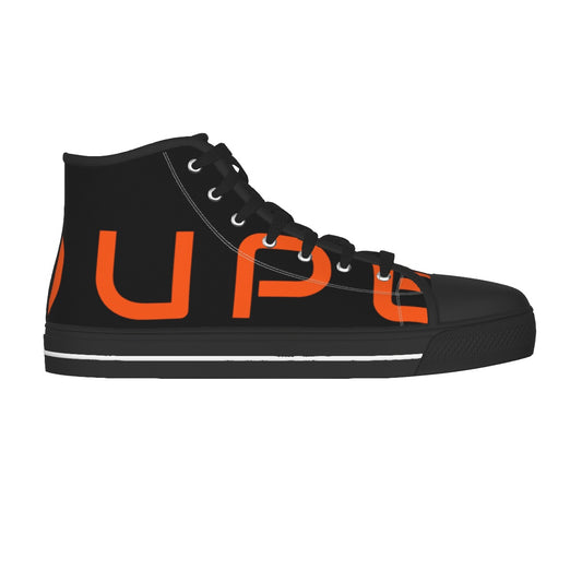 OUPE Men's Black Sole Canvas Shoes ORANGE