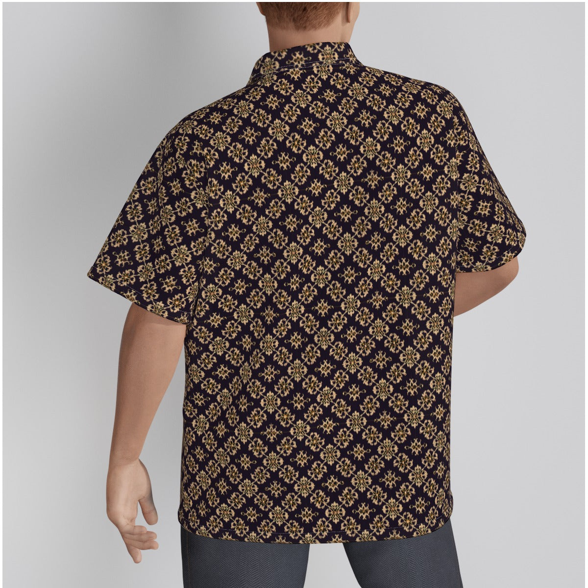 All-Over Print Men's Shirt With Button Closure AC Baroque